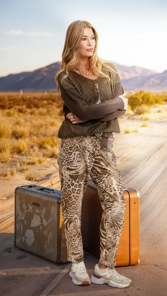 Брюки Сафари золотые брендовая одежда