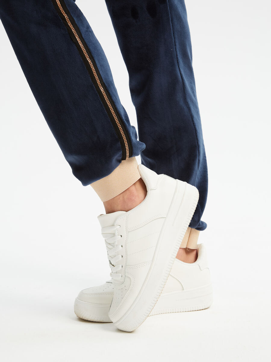 Велюровый костюм Милитари Гламур синий авторская одежда