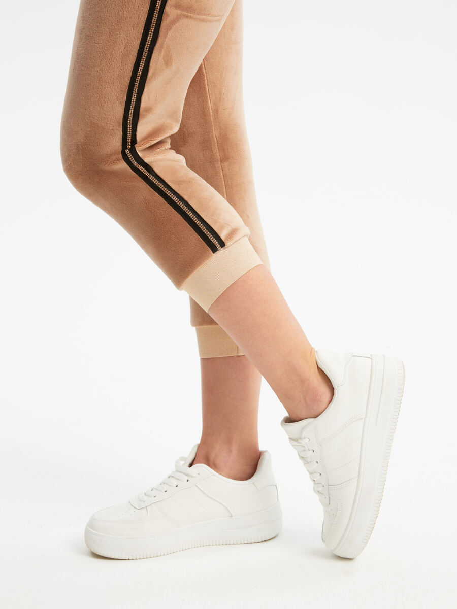 Велюровый костюм Милитари Гламур капучино К авторская одежда