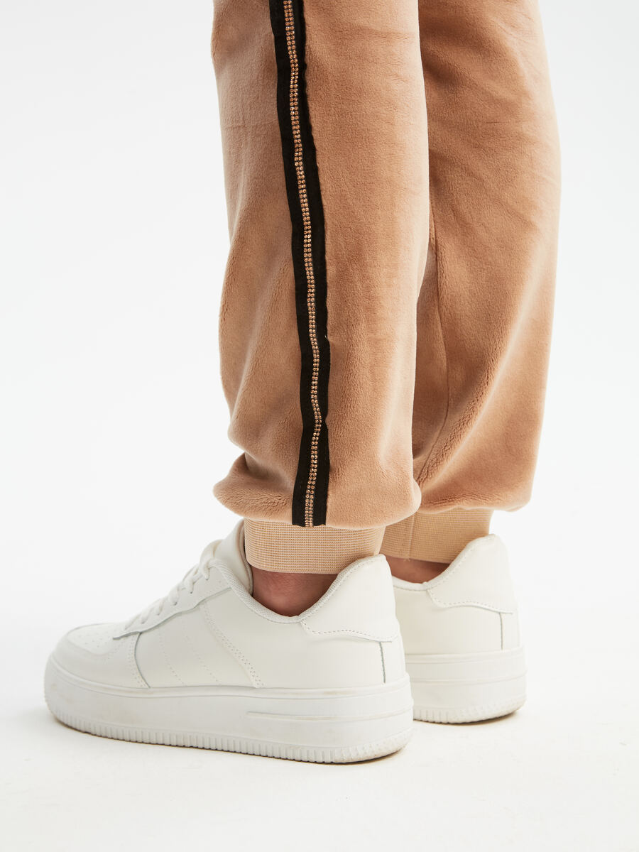 Велюровый костюм Милитари Гламур капучино  авторская одежда