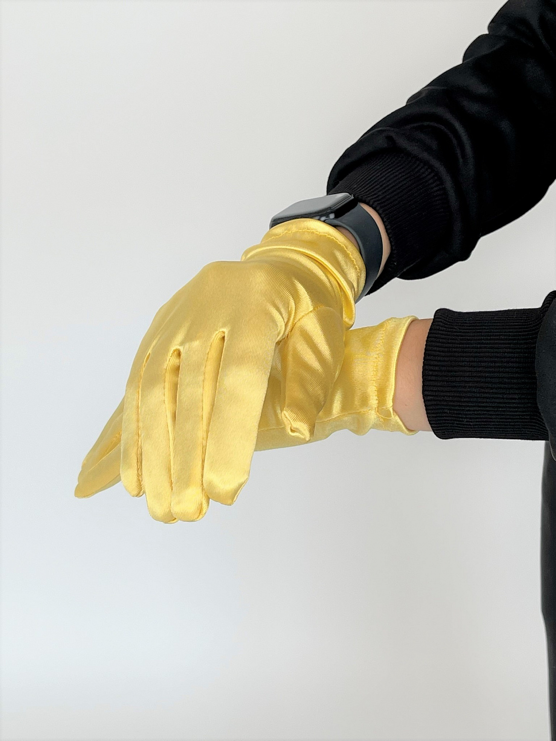 Перчатки золотистые