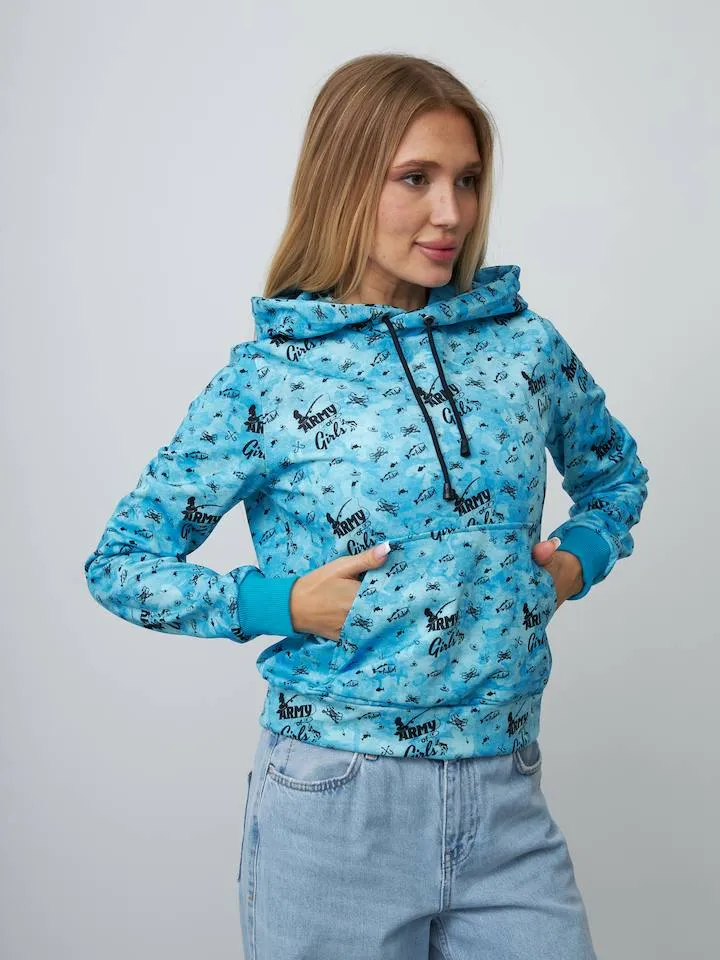 Костюм милитари Рыбалка голубой авторская одежда