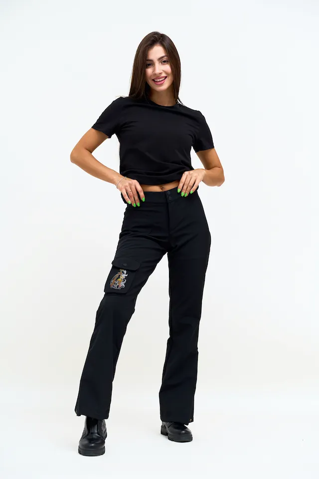 Плотные брюки блэк брендовая одежда