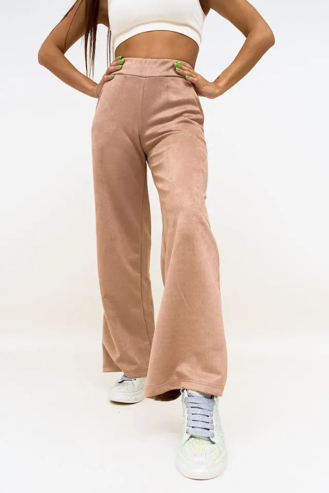 Брюки замша капучино клеш от Army of Girls Брюки замша капучино клеш брендовая одежда