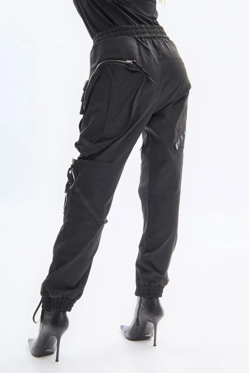 Брюки черные карго авторская одежда
