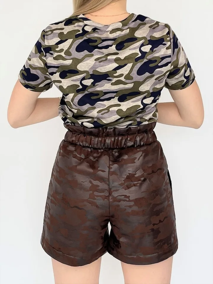 Футболка милитари синяя авторская одежда