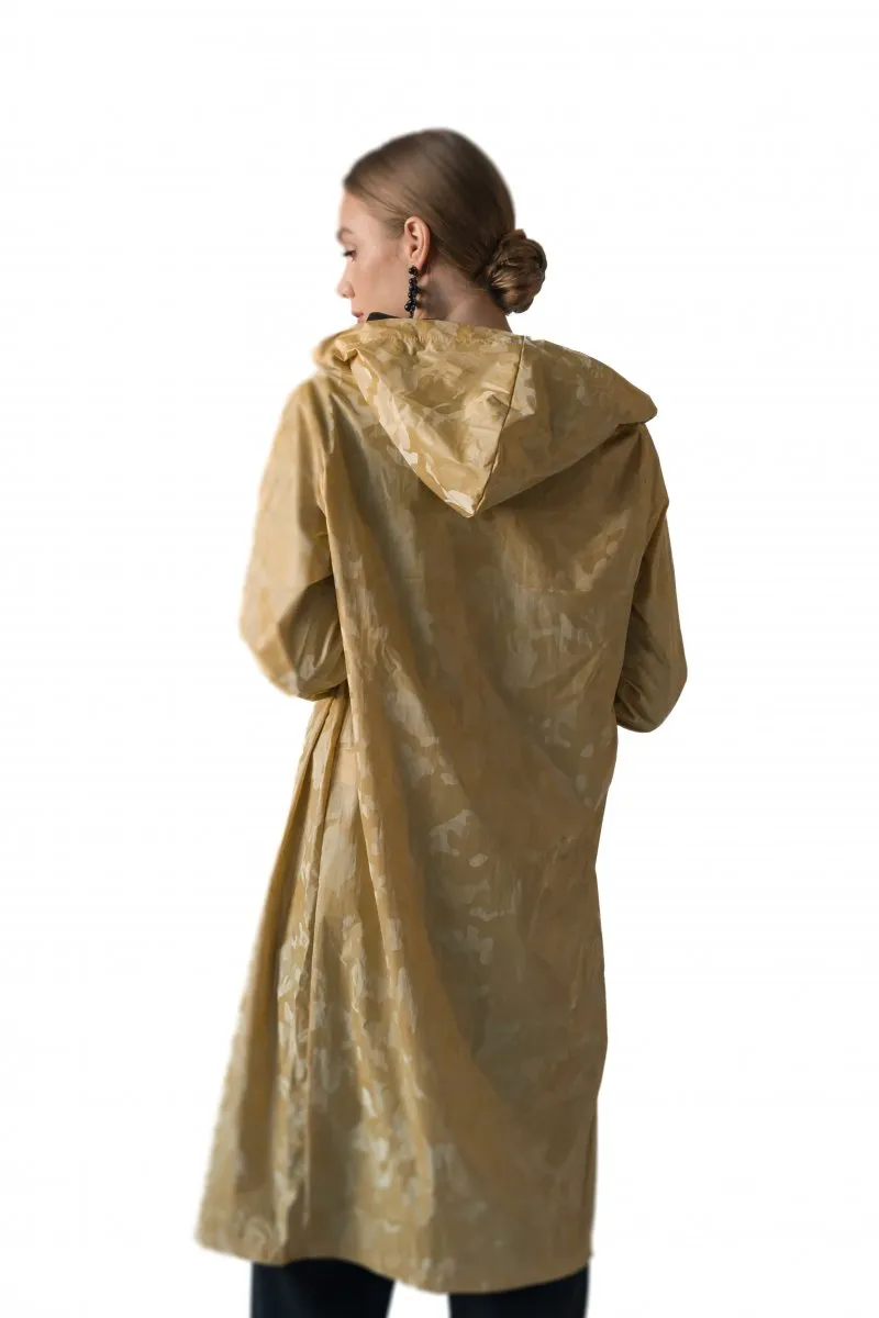 Плащ дождевик милитари желтый авторская одежда