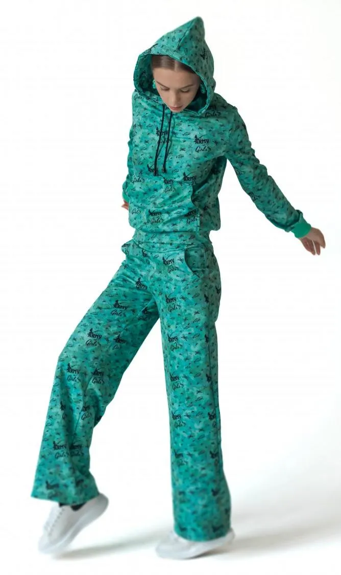 Костюм милитари Рыбалка бирюза авторская одежда