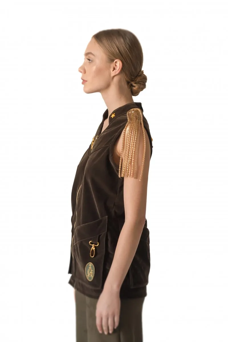 Жилет Золотые погоны авторская одежда