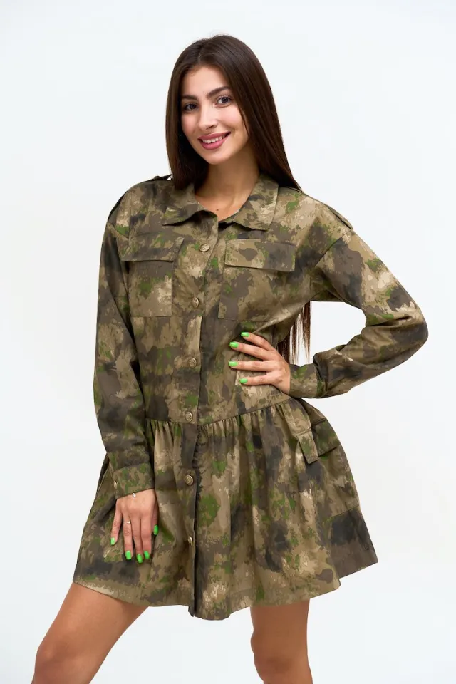 Платье-рубашка "Лесная модница" брендовая одежда