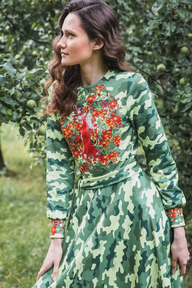 Платье Русские узоры "Орлица" эксклюзив авторская одежда