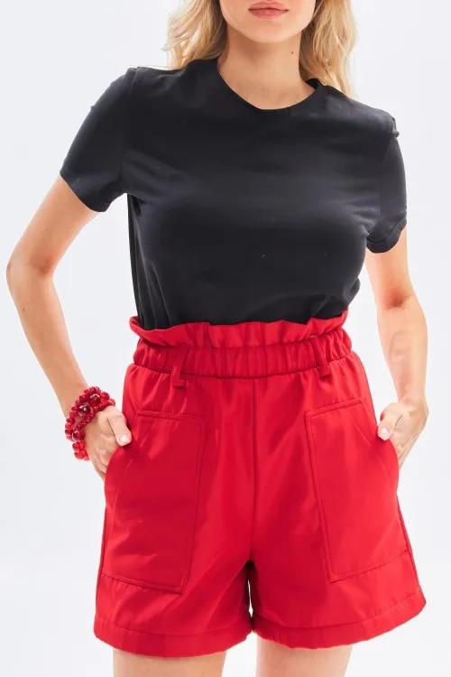 Шорты алые брендовая одежда