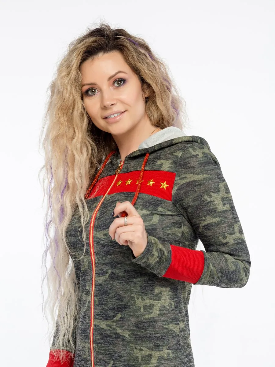 Платье милитари Звездочки авторская одежда