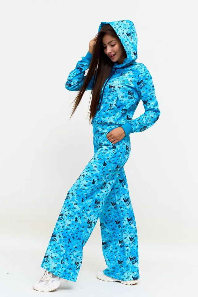 Брюки Рыбалка голубые авторская одежда