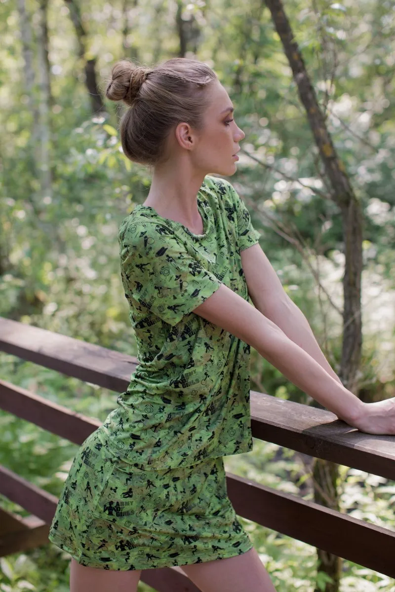 Футболка Fitness зеленая авторская одежда