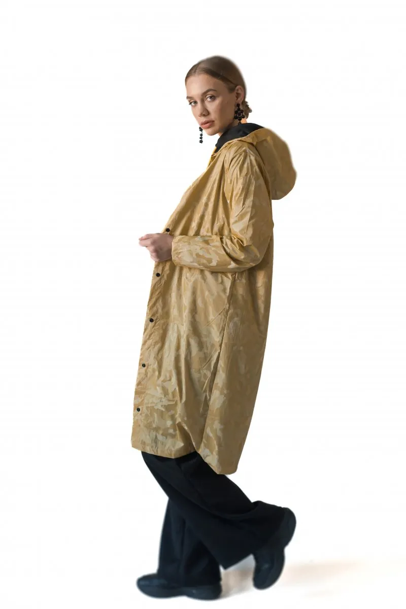 Плащ дождевик милитари желтый авторская одежда