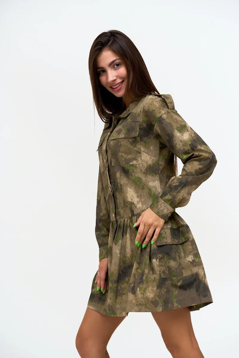 Платье-рубашка "Лесная модница" авторская одежда