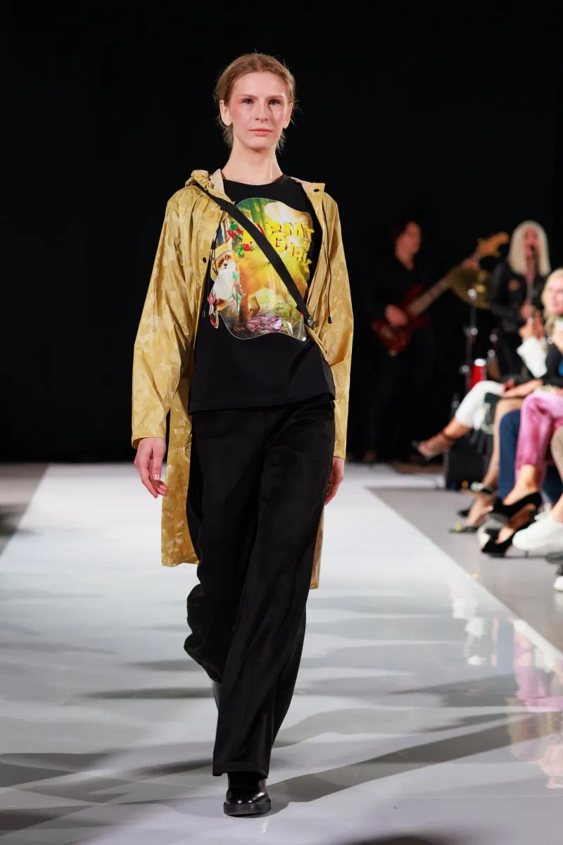 Плащ дождевик милитари желтый авторская одежда