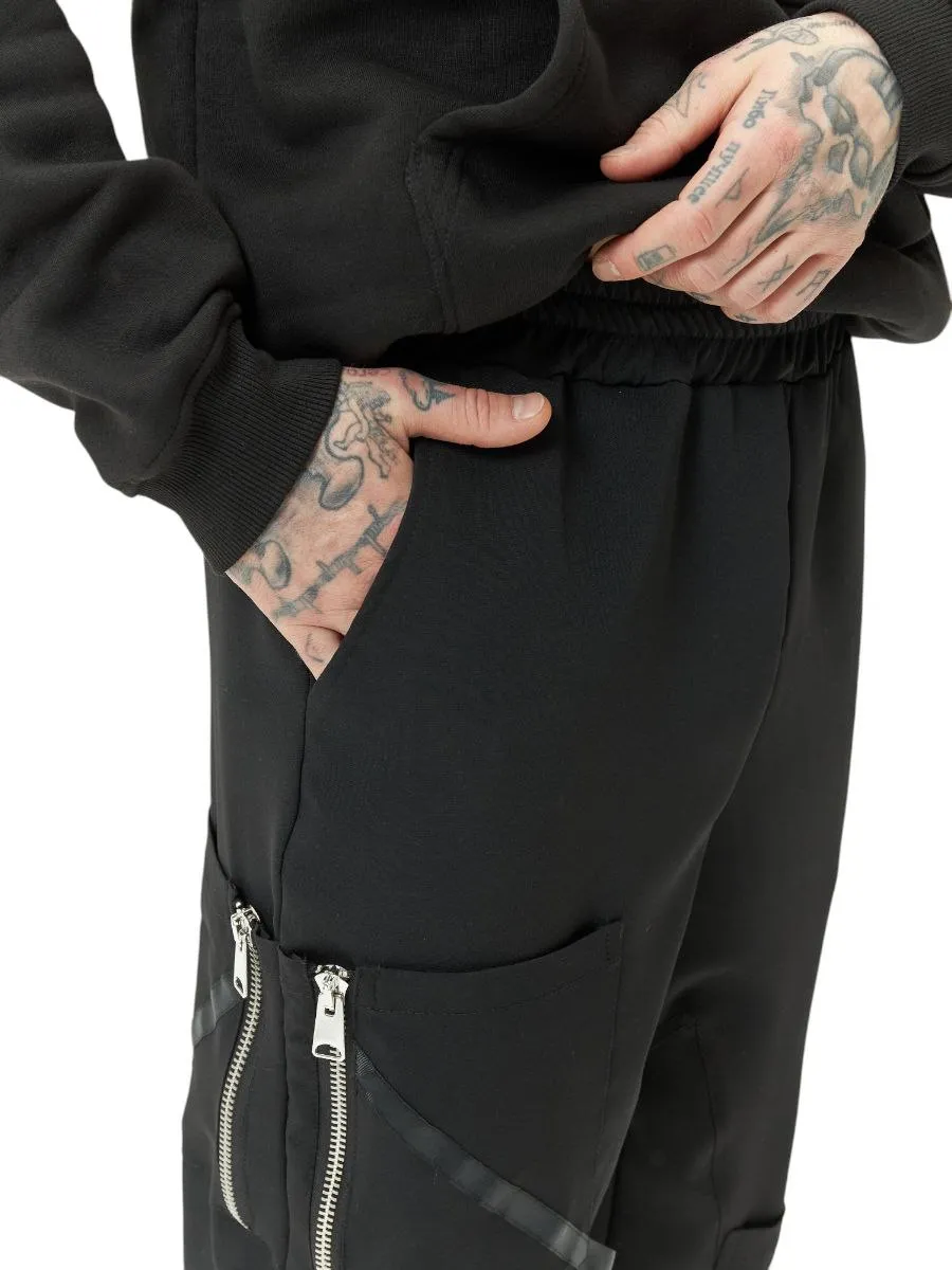 Брюки карго черные мужские авторская одежда