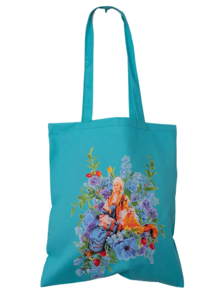 Шопер Девушка с лисичкой в незабудках