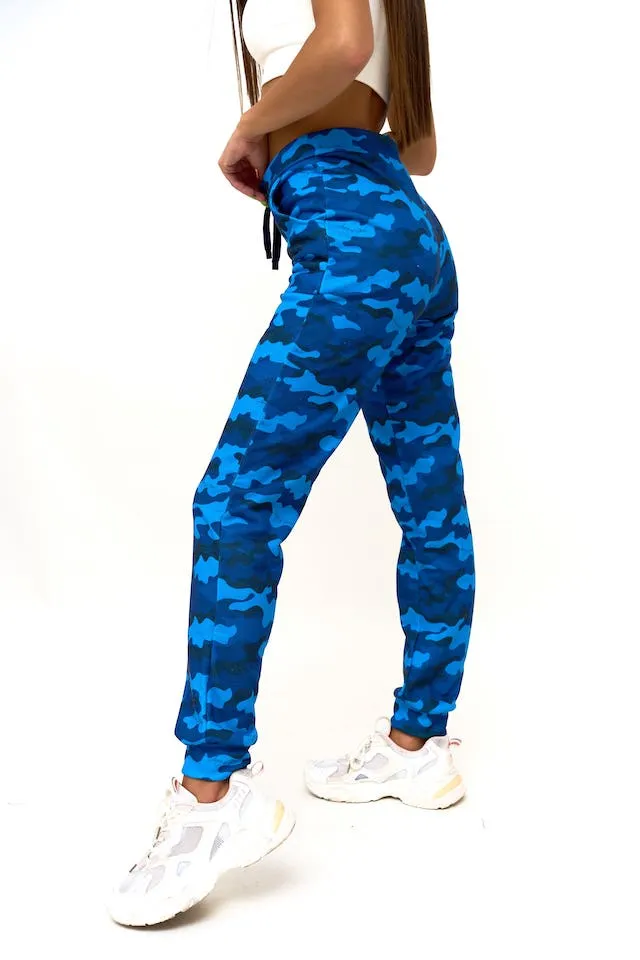 Джоггеры синий камуфляж авторская одежда