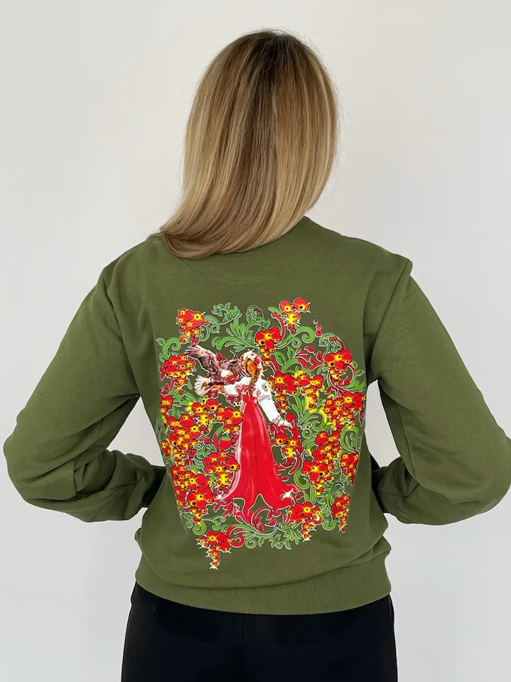 Бомбер Девица с орлицей авторская одежда