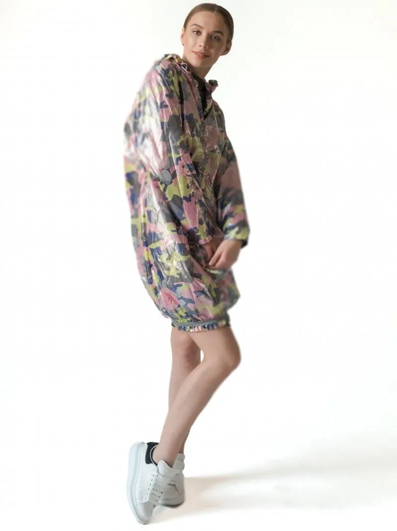 Плащ дождевик милитари розы 3 авторская одежда