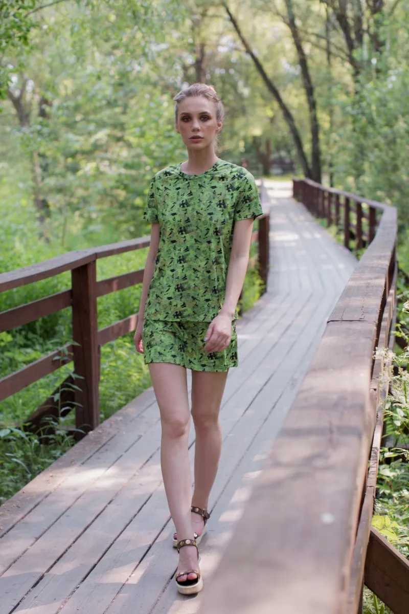 Футболка Fitness зеленая авторская одежда