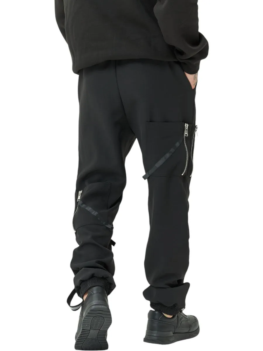 Брюки карго черные мужские авторская одежда