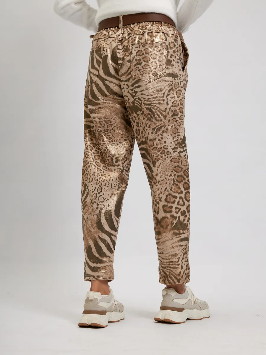 Брюки Сафари золотые авторская одежда