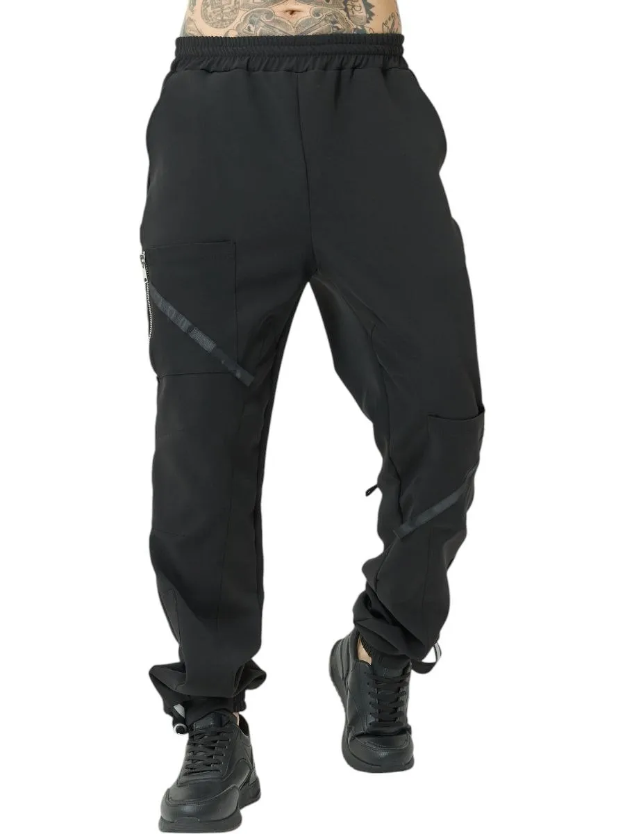 Брюки карго черные мужские авторская одежда