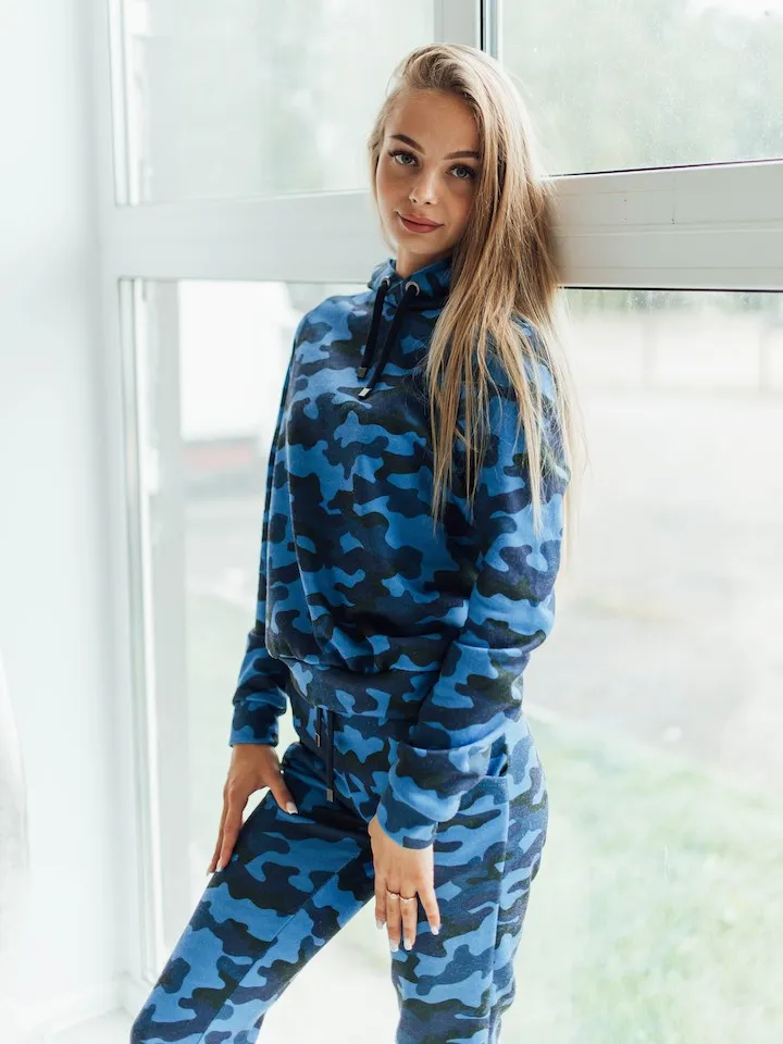 Костюм милитари синий авторская одежда