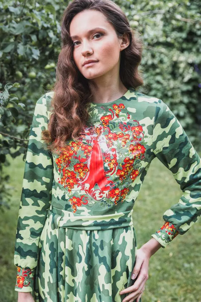 Платье Русские узоры "Орлица" эксклюзив авторская одежда