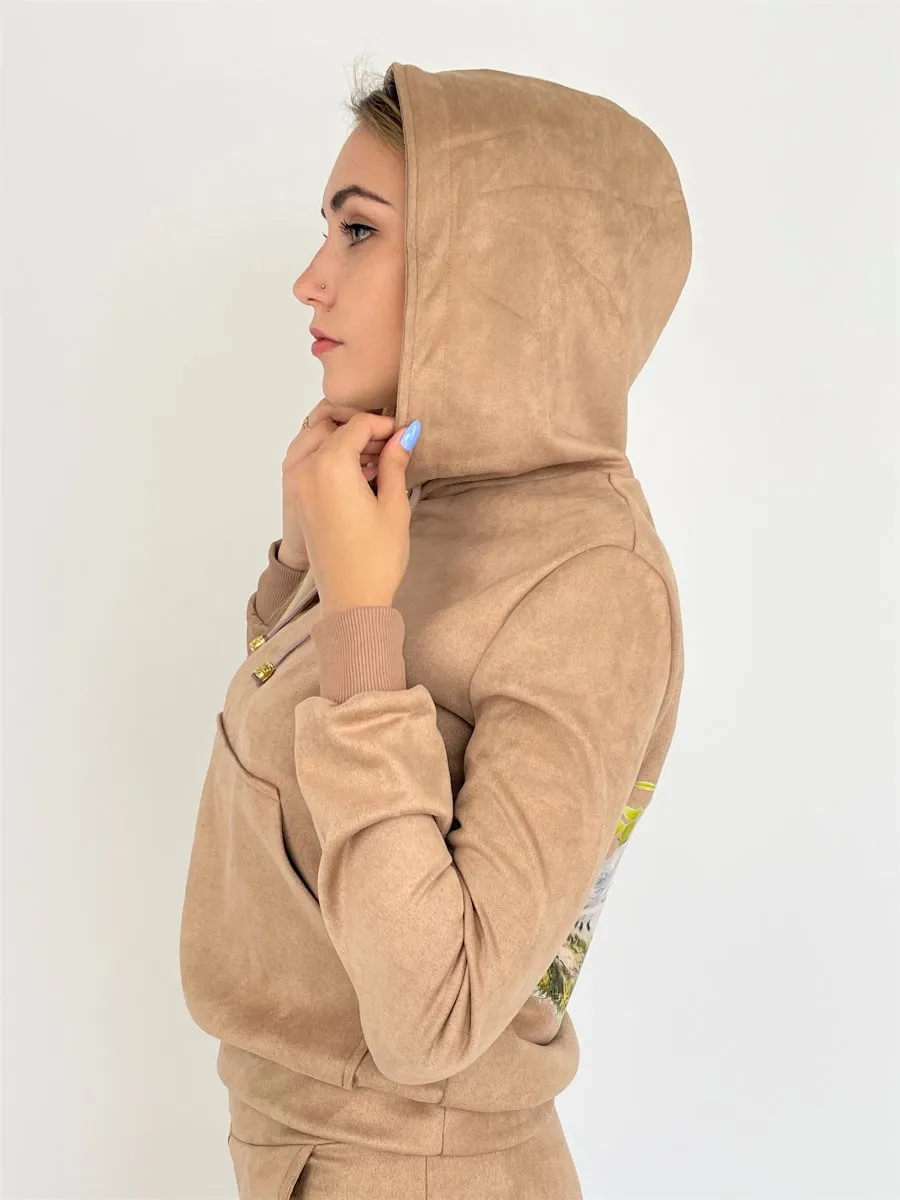 Замшевая худи Рысь авторская одежда