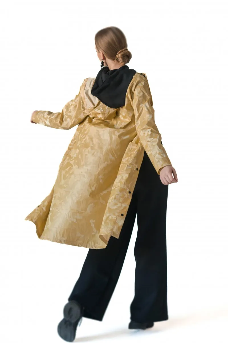 Плащ дождевик милитари желтый авторская одежда