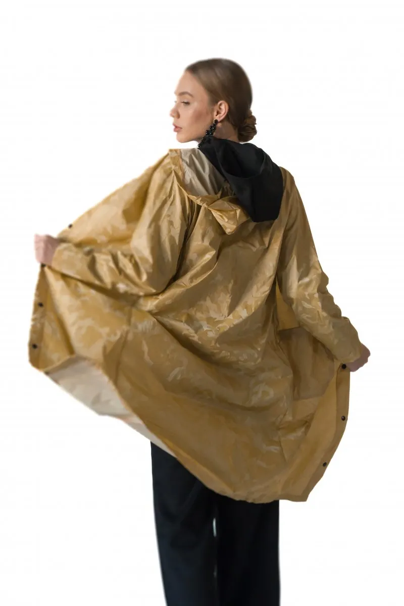 Плащ дождевик милитари желтый авторская одежда