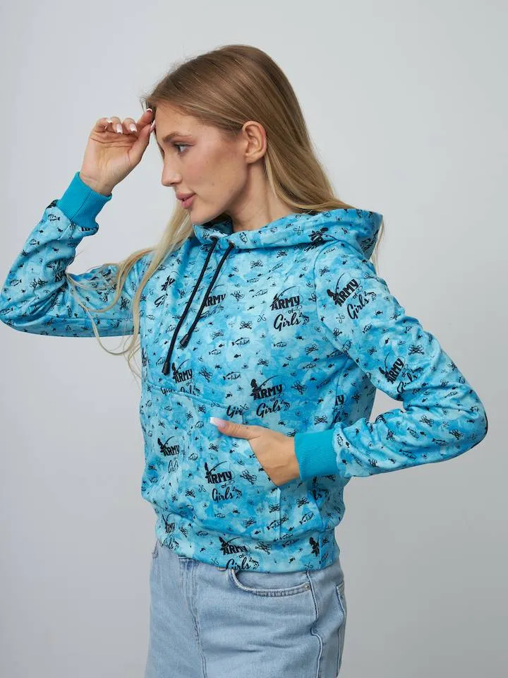 Костюм милитари Рыбалка голубой авторская одежда