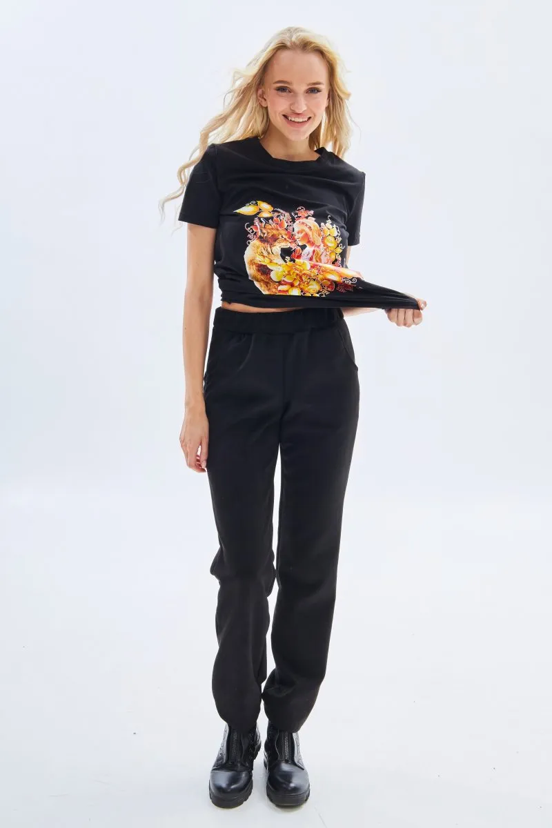 Брюки черная замша авторская одежда