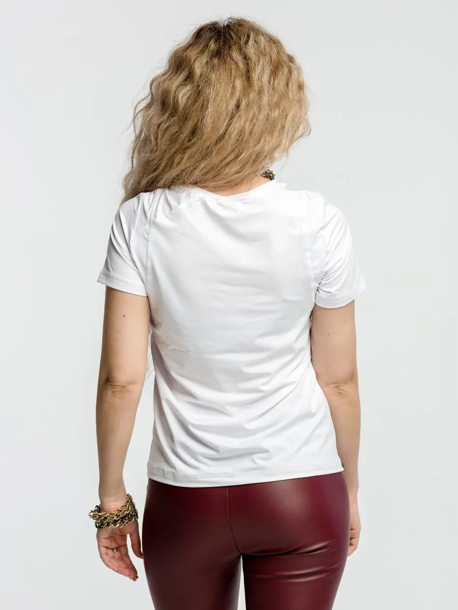 Футболка Fitness белая авторская одежда