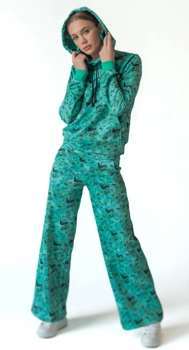 Костюм милитари Рыбалка бирюза авторская одежда