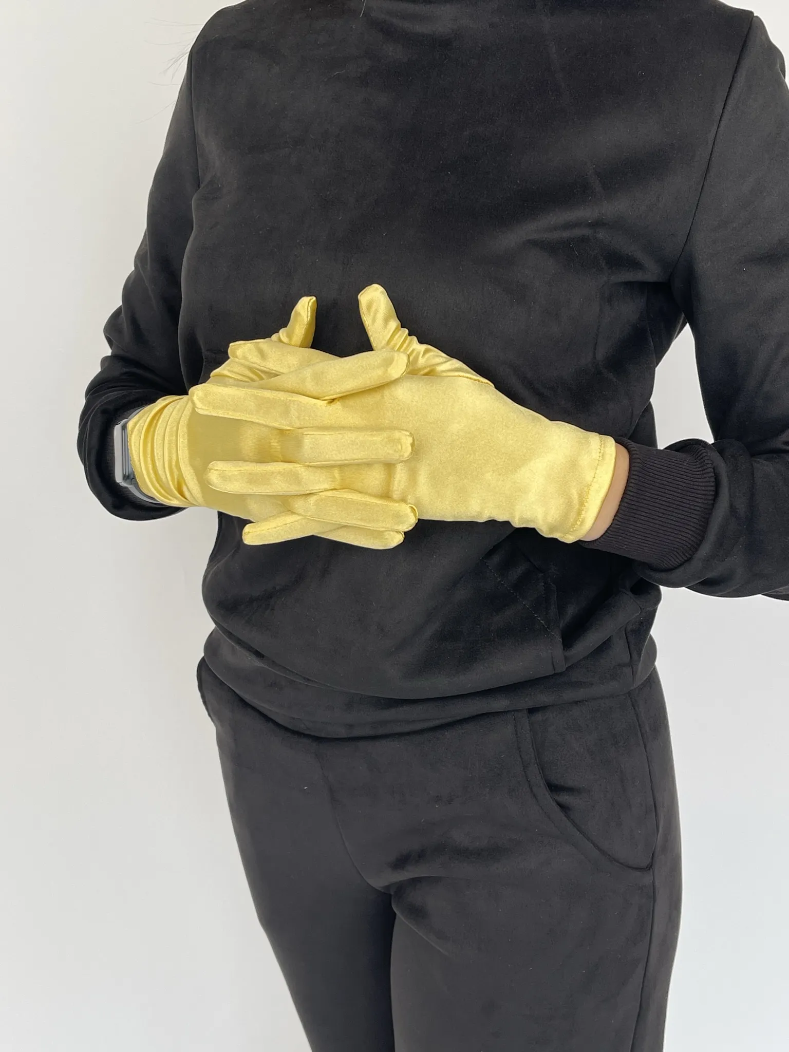 Перчатки золотистые авторская одежда