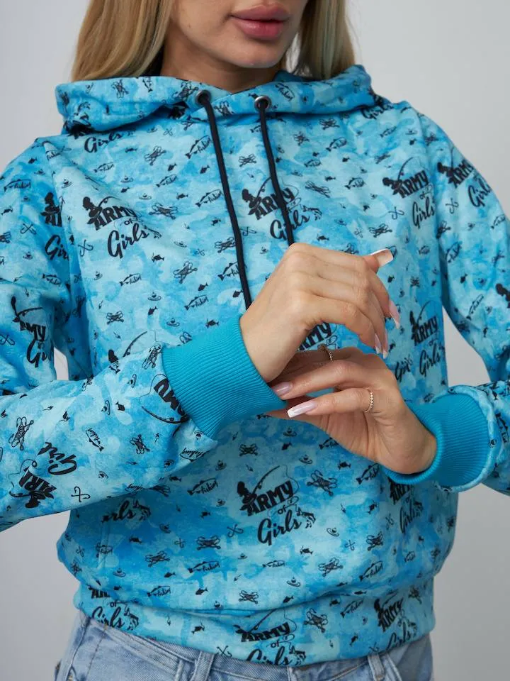 Костюм милитари Рыбалка голубой авторская одежда