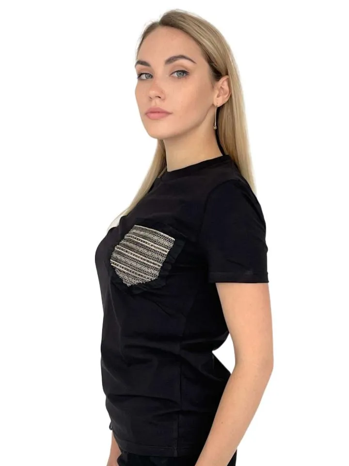 Футболка металл черная авторская одежда