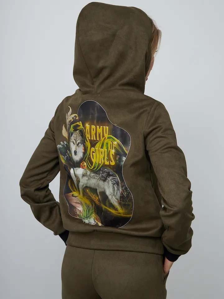 Костюм Волчица хаки авторская одежда