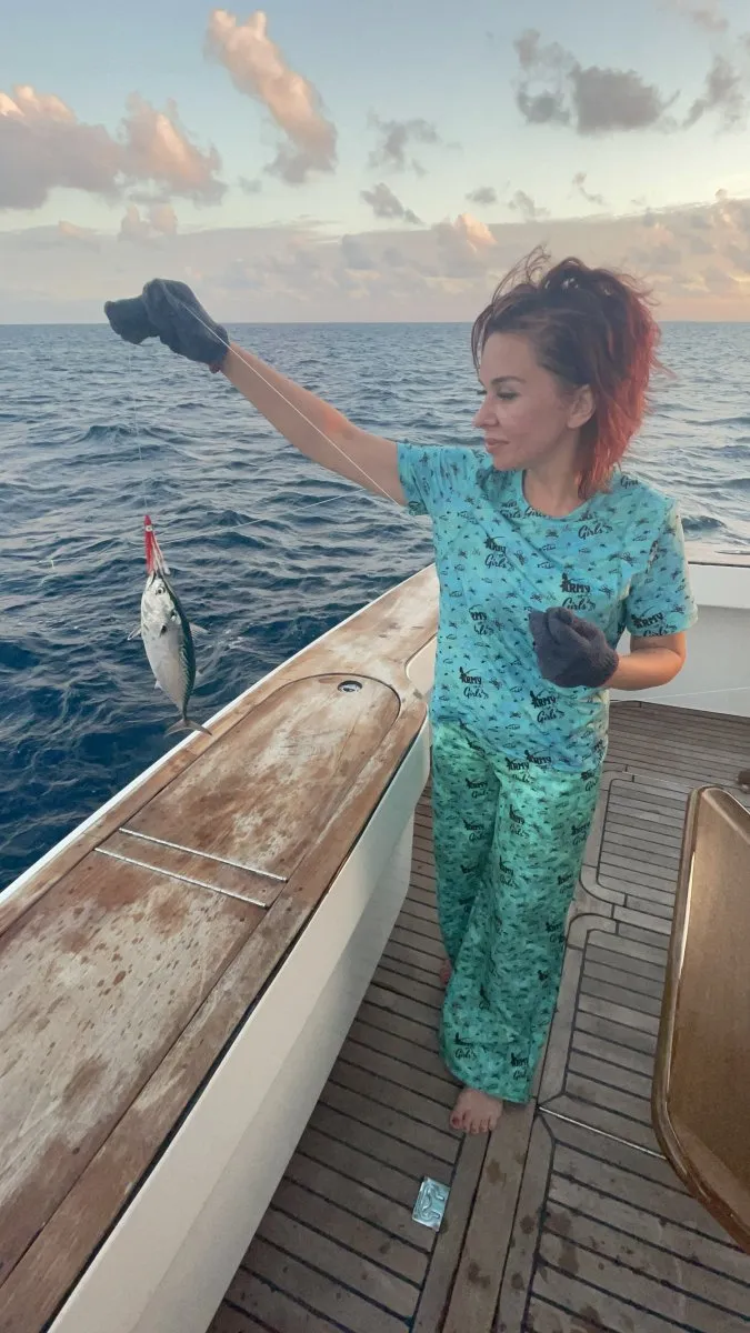 Костюм милитари Рыбалка бирюза авторская одежда