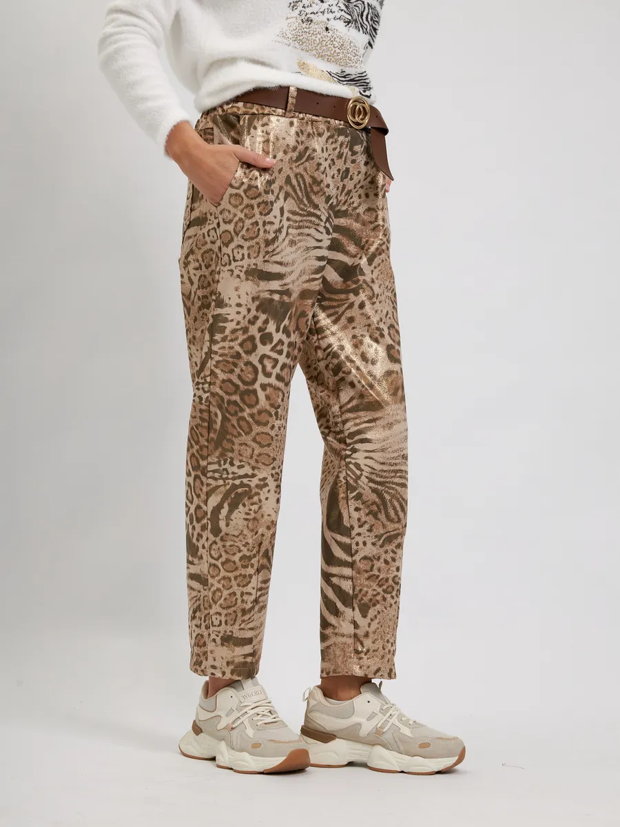 Брюки Сафари золотые авторская одежда