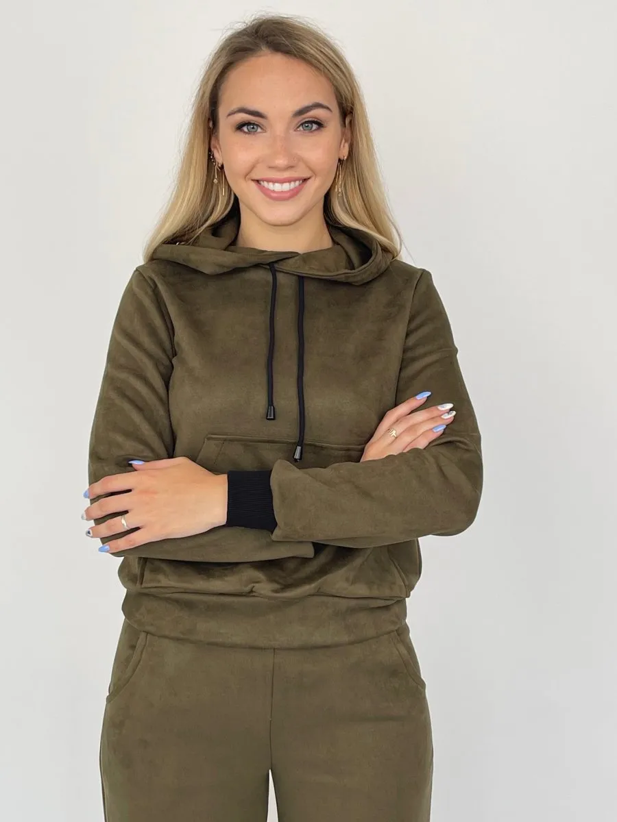 Замшевая худи Волчица от бренда Army of Girls Замшевая худи Волчица авторская одежда