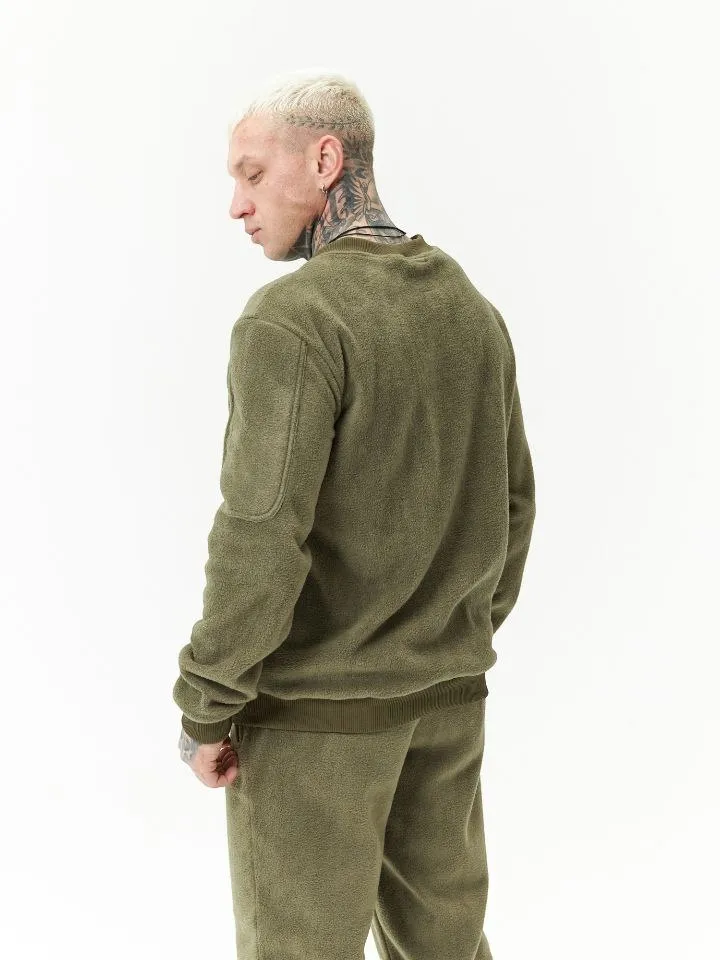 Костюм Мужской флис олива авторская одежда