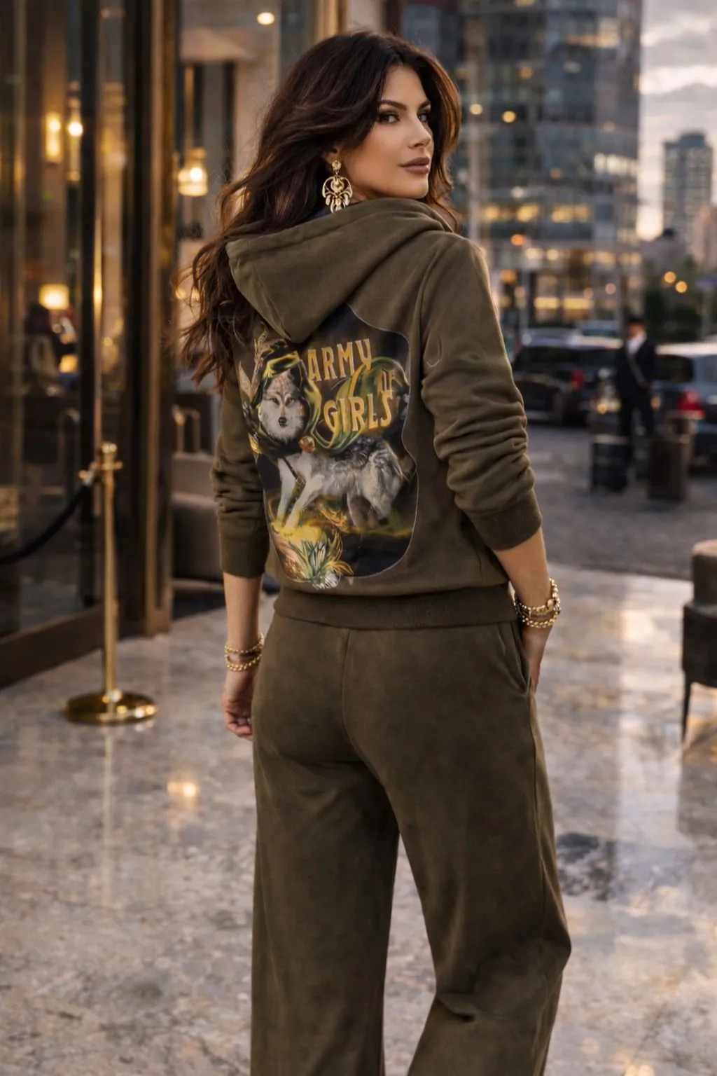 Костюм Волчица хаки авторская одежда