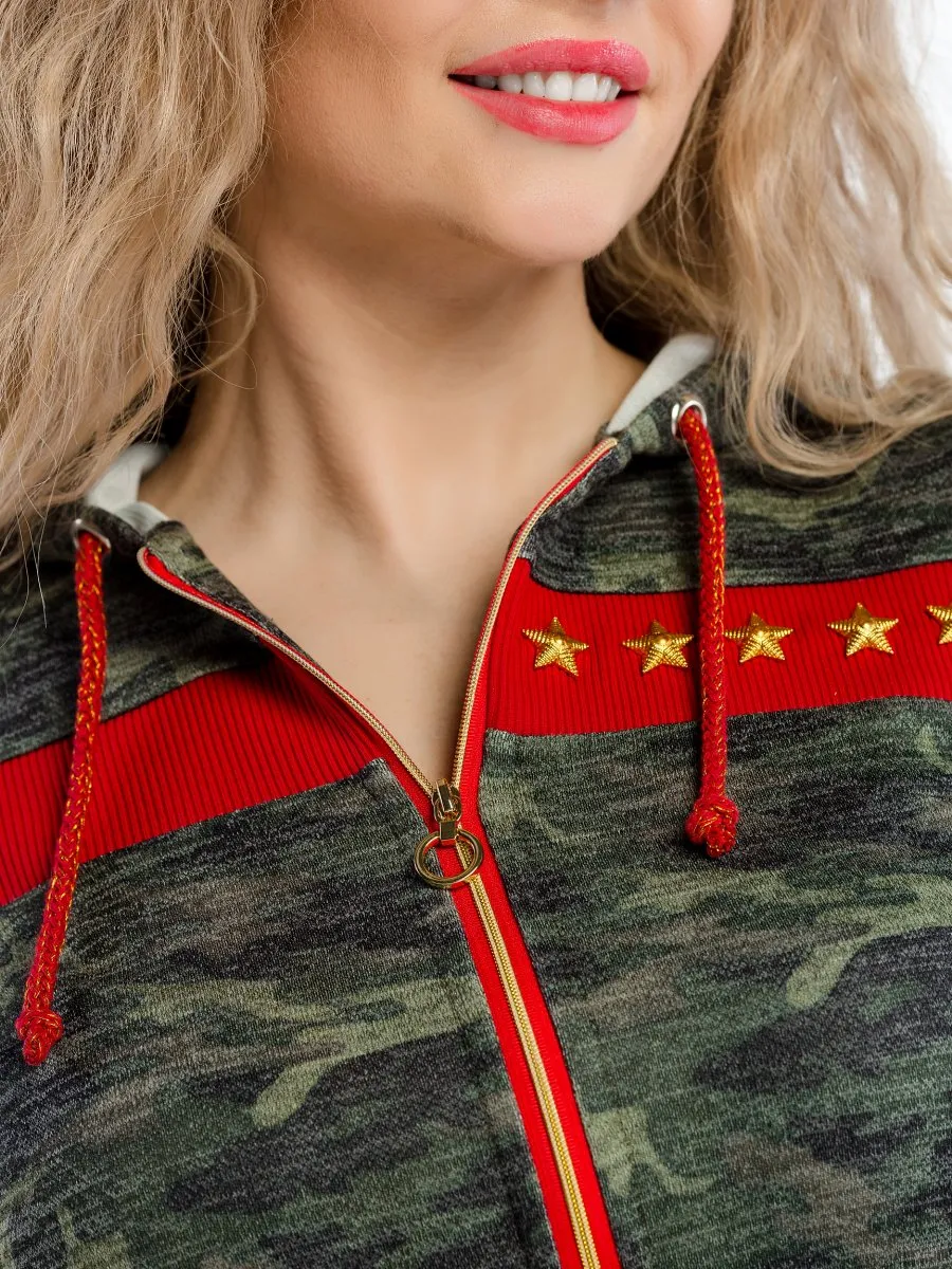 Платье милитари Звездочки авторская одежда